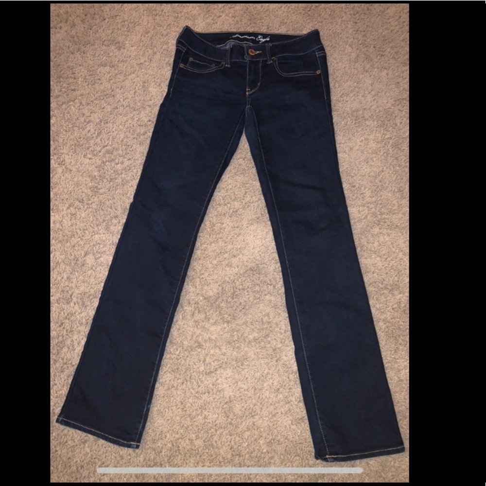 American Eagle Dark Straight Legged Jeans
